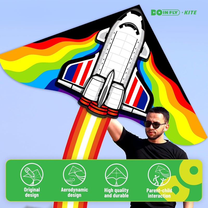 Doinfly Delta Kites for Kids & Adults, Extremely Easy to Fly, Single Line Beach Kite - Image 2